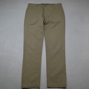 Masons 34x30 Khaki Flat Front Slim Chino Mens Pants